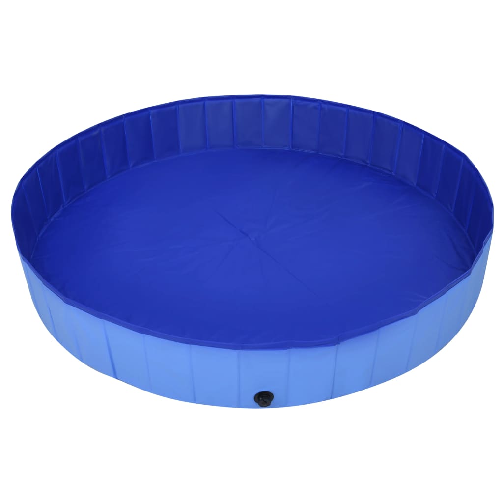 Skladací bazén pre psov modrý 200x30 cm PVC
