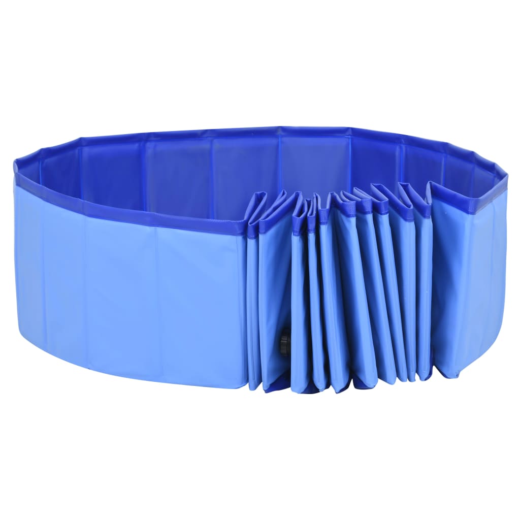 Skladací bazén pre psov modrý 200x30 cm PVC