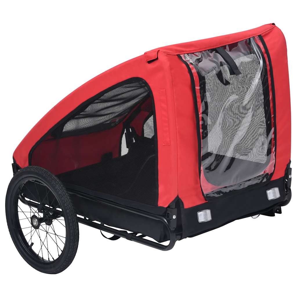 Vozík za bicykel pre psa, červeno čierny