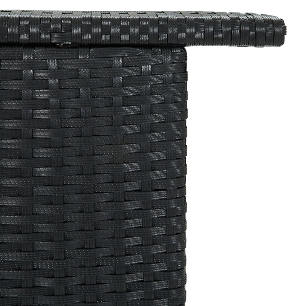 Záhradný barový stôl čierny 120x55x110 cm polyratan