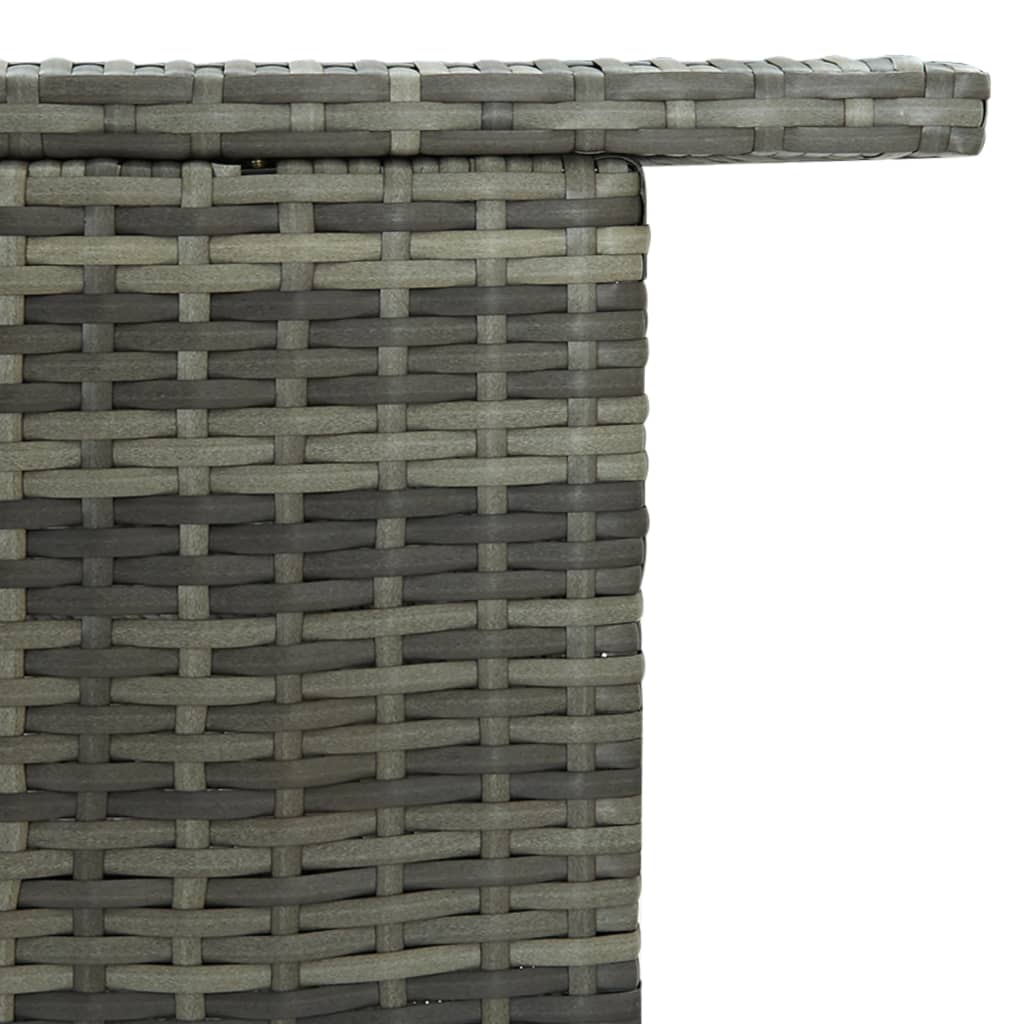 Záhradný barový stôl sivý 120x55x110 cm polyratan