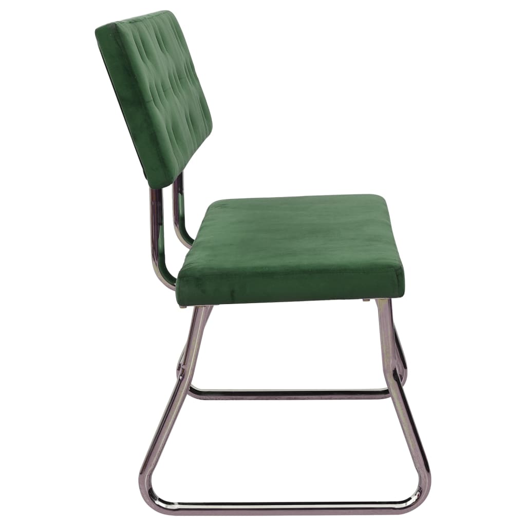 Lavica 110 cm tmavo-zelená zamatová