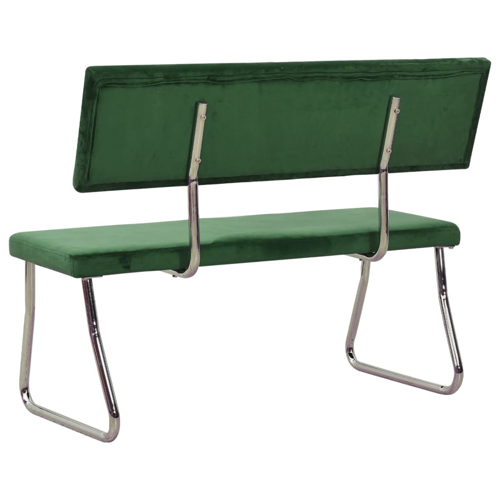 Lavica 110 cm tmavo-zelená zamatová