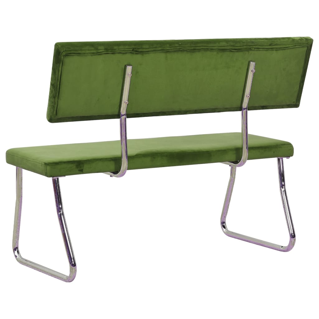 Lavica 110 cm svetlo-zelená zamatová