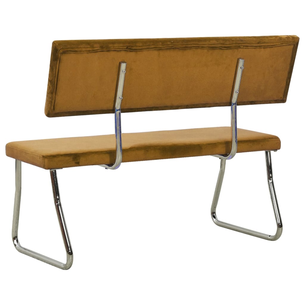 Lavica 110 cm hnedá zamatová
