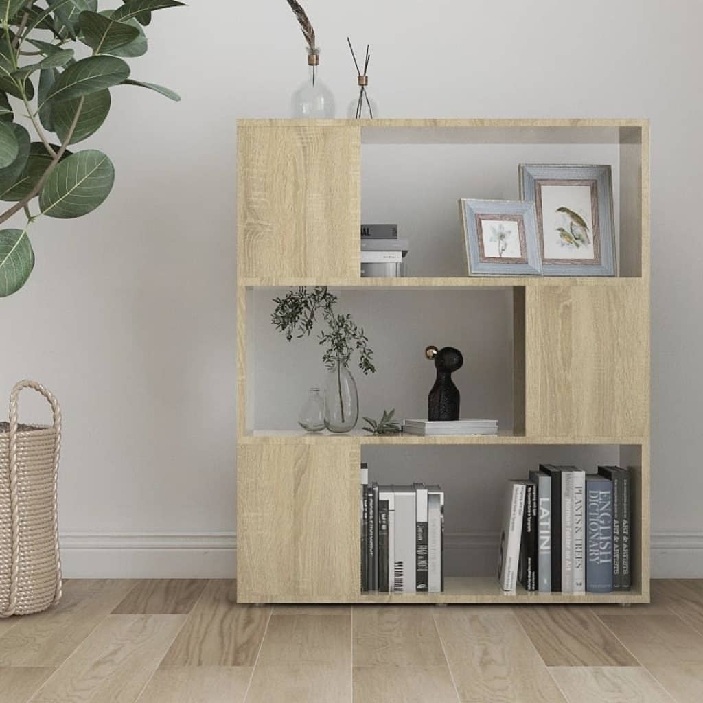 Knižnica/deliaca stena dub sonoma 80x24x94 cm drevotrieska