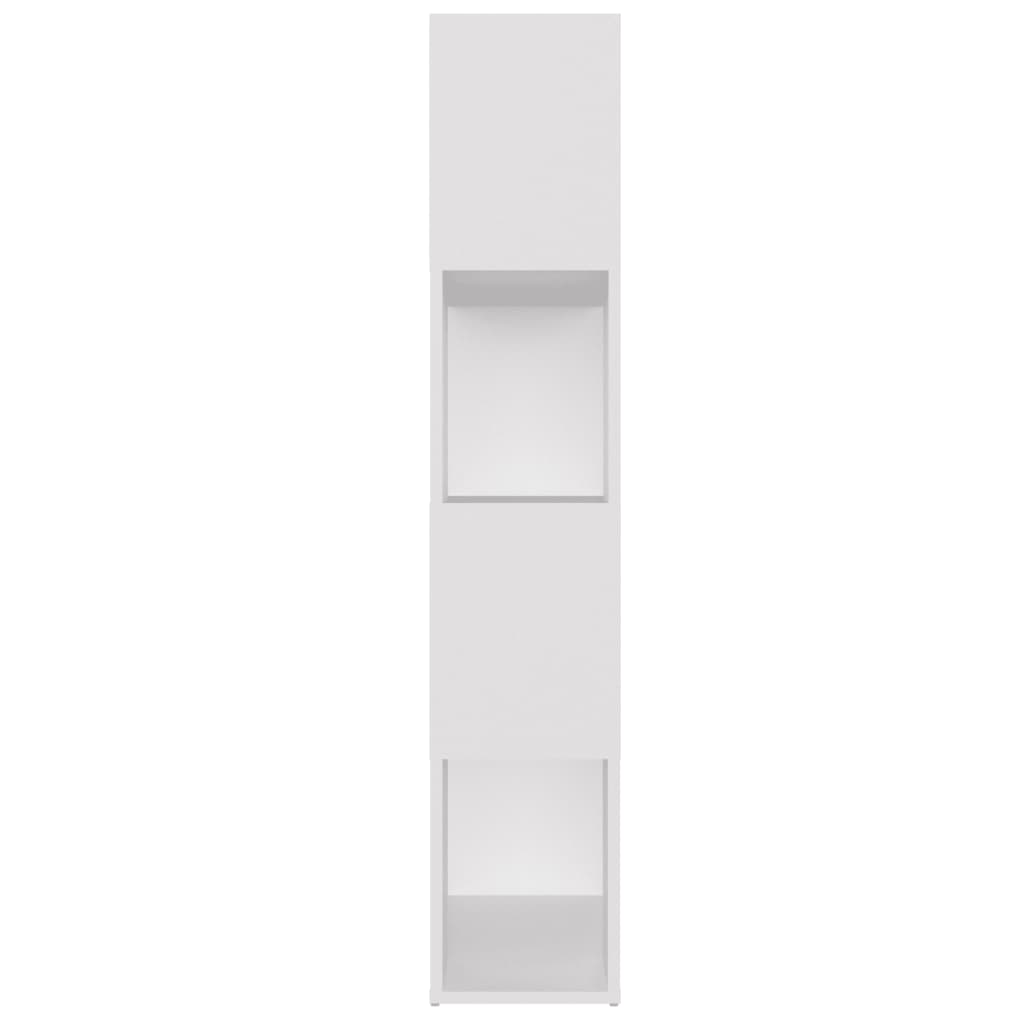 Knižnica deliaca stena biela 80x24x124,5 cm drevotrieska