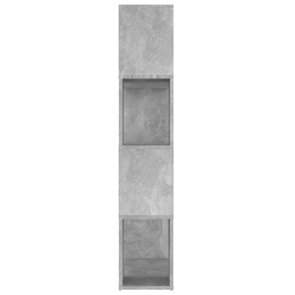 Knižnica/deliaca stena betónovo sivá 80x24x124,5cm drevotrieska