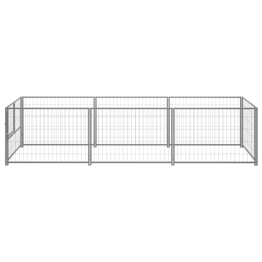 Koterec pre psy strieborný 3 m² oceľ