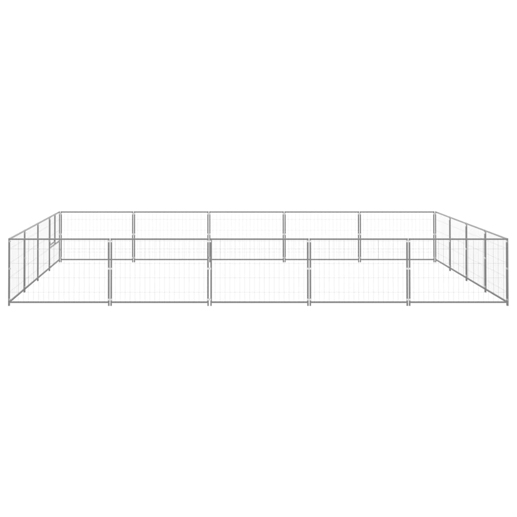 Koterec pre psy strieborný 20 m² oceľ