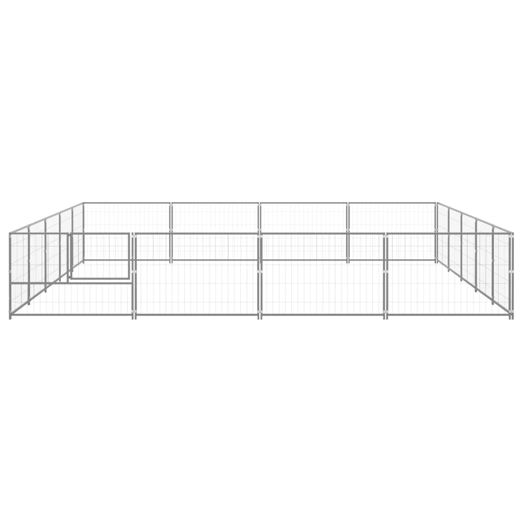 Koterec pre psy strieborný 20 m² oceľ
