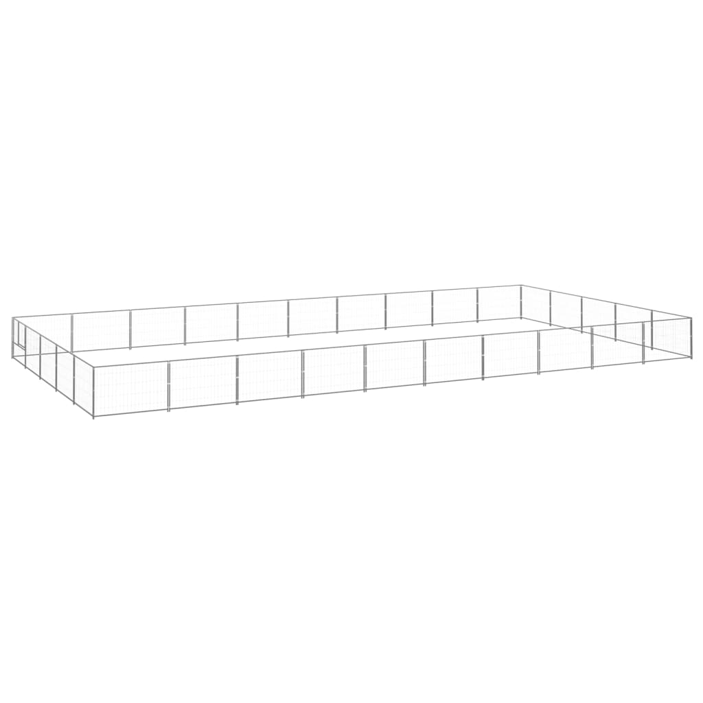 Koterec pre psy strieborný 50 m² oceľ