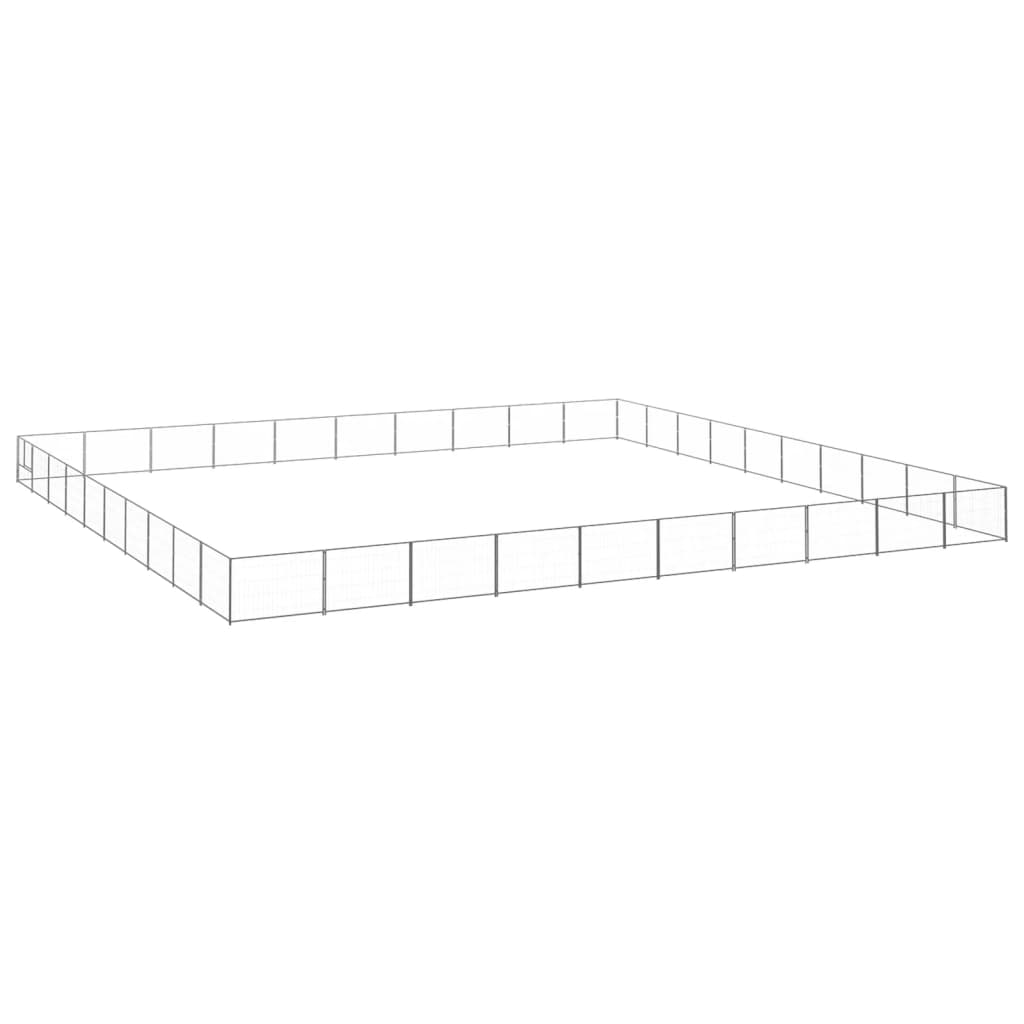 Koterec pre psov strieborný 100 m² oceľ