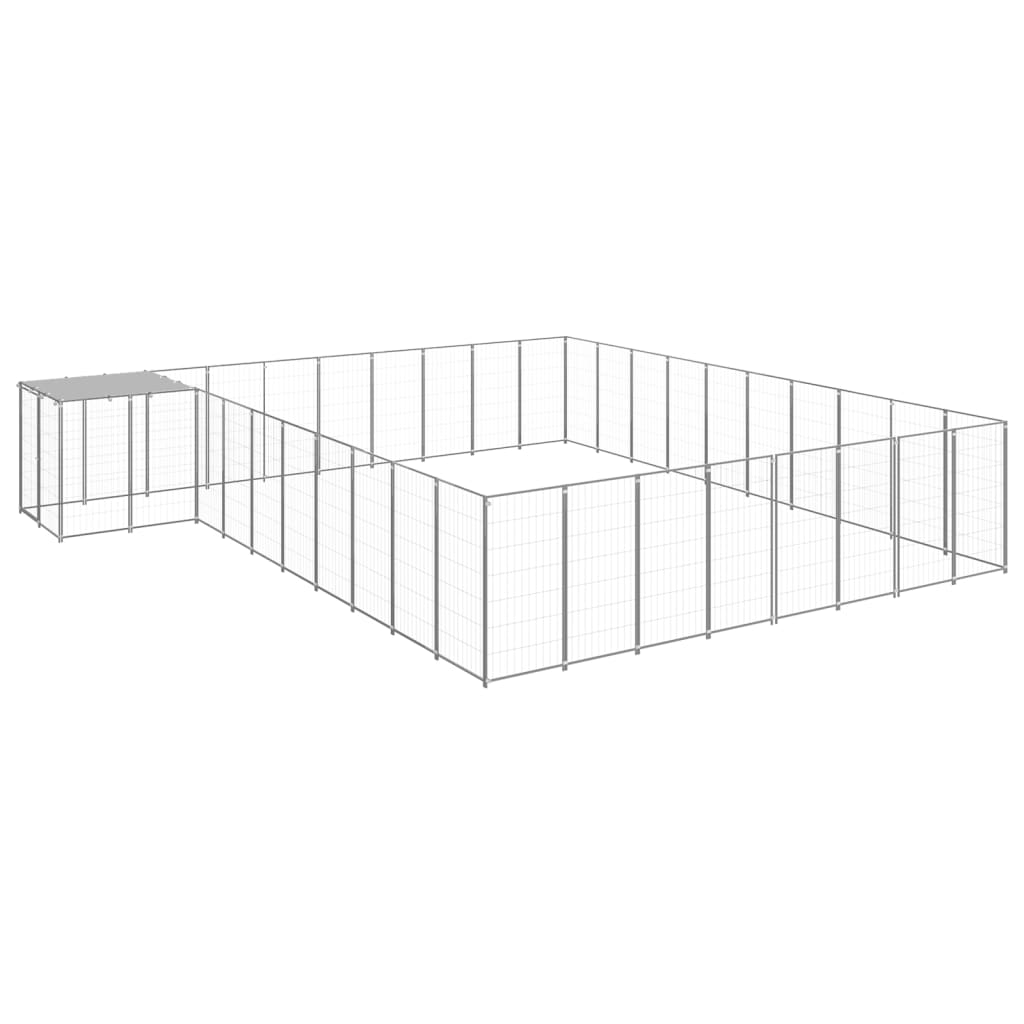 Koterec pre psy strieborný 25,41 m² oceľ