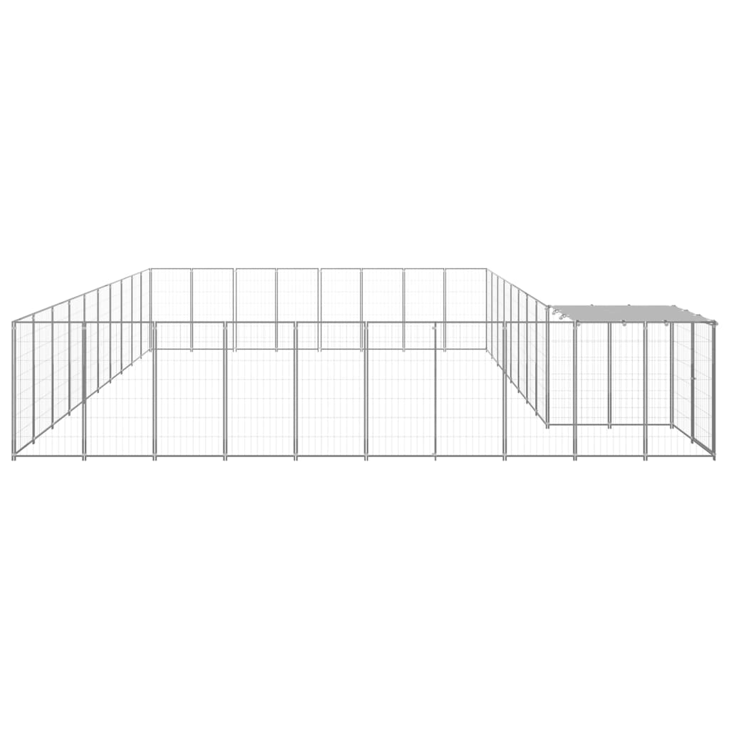 Koterec pre psy strieborný 25,41 m² oceľ