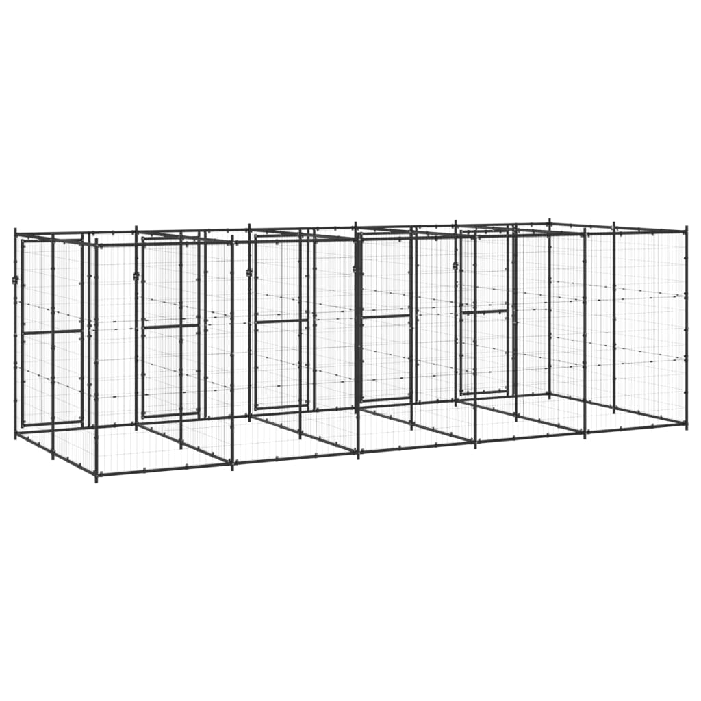 Vonkajšia voliéra pre psy oceľová 12,1 m²