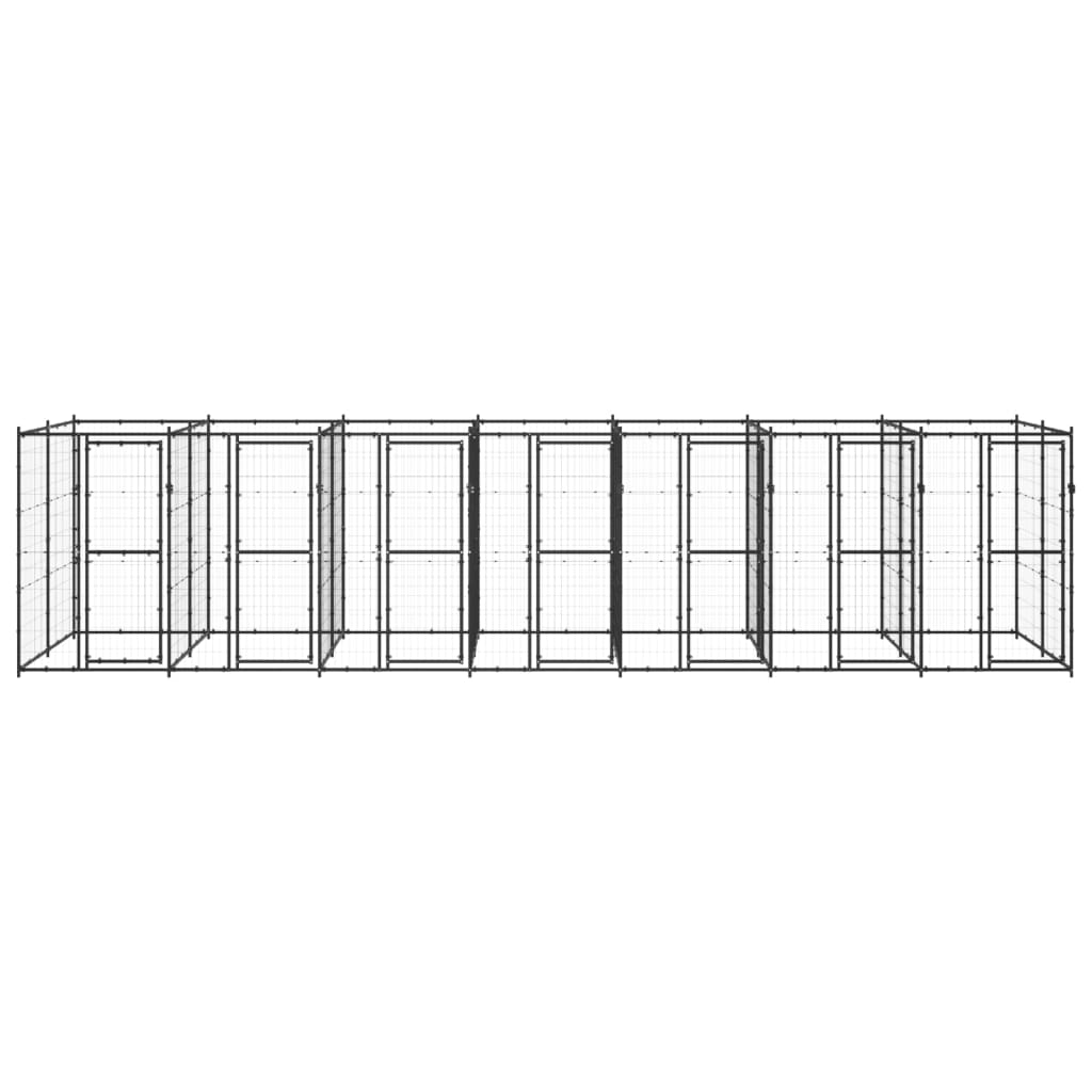 Vonkajšia voliéra pre psy oceľová 16,94 m²