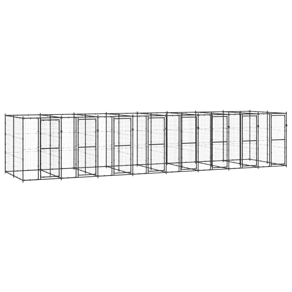 Vonkajšia voliéra pre psov oceľová 19,36 m²