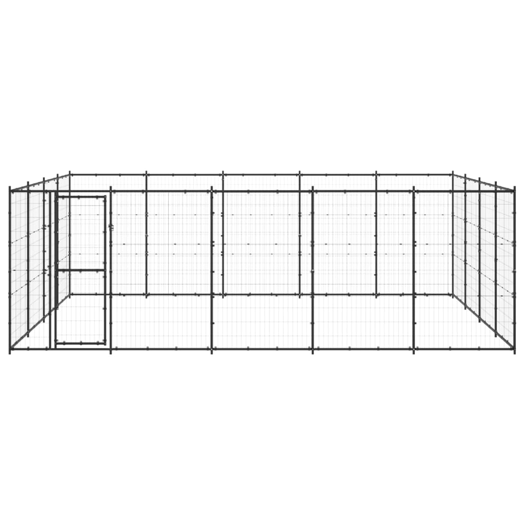 Vonkajšia voliéra pre psov oceľová 24,2 m²