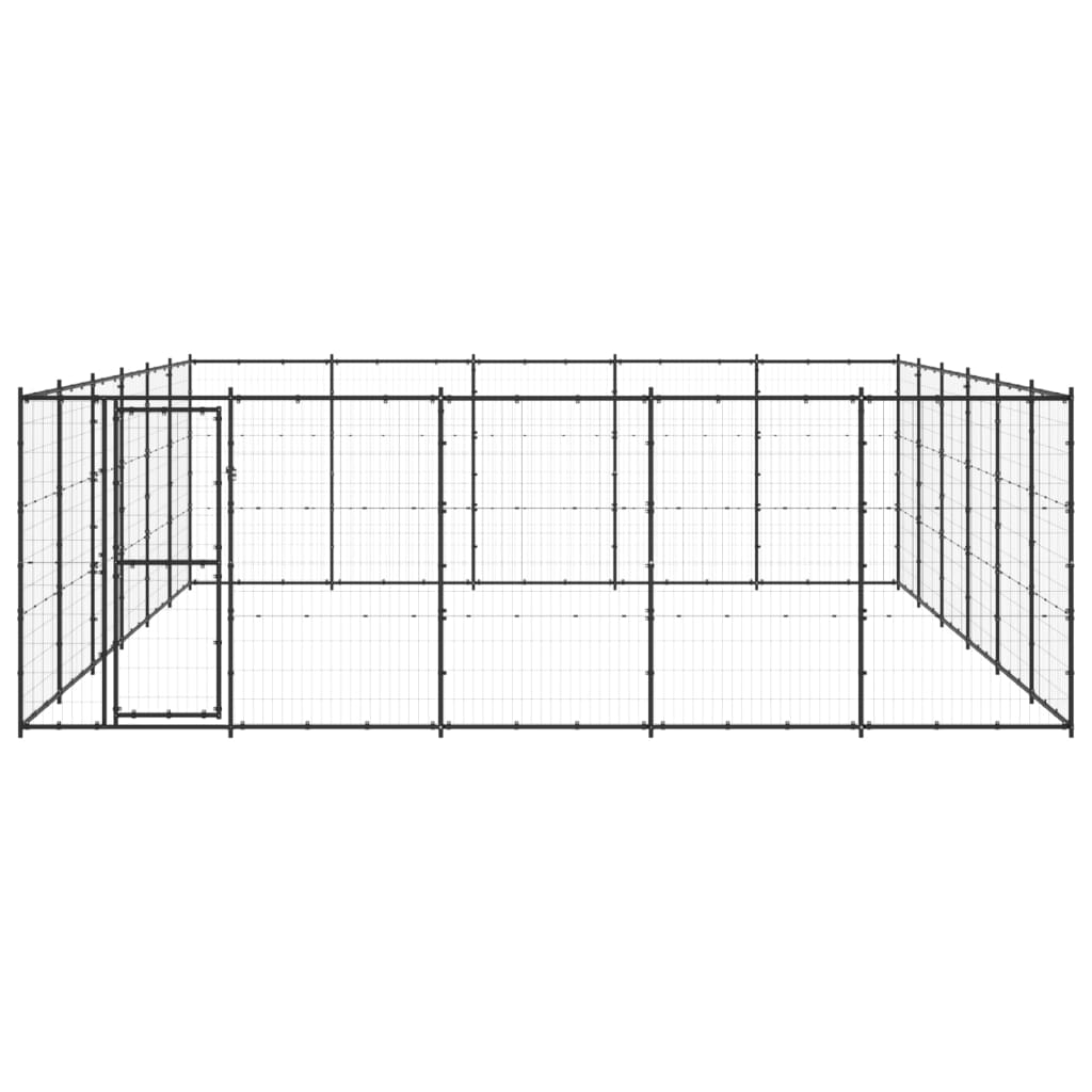 Vonkajšia voliéra pre psy oceľová 36,3 m²