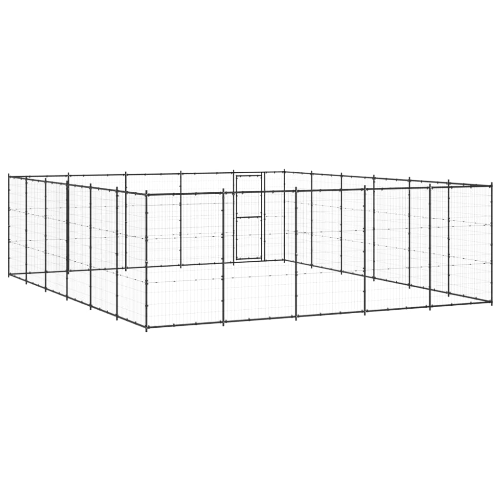 Vonkajšia voliéra pre psy oceľová 36,3 m²