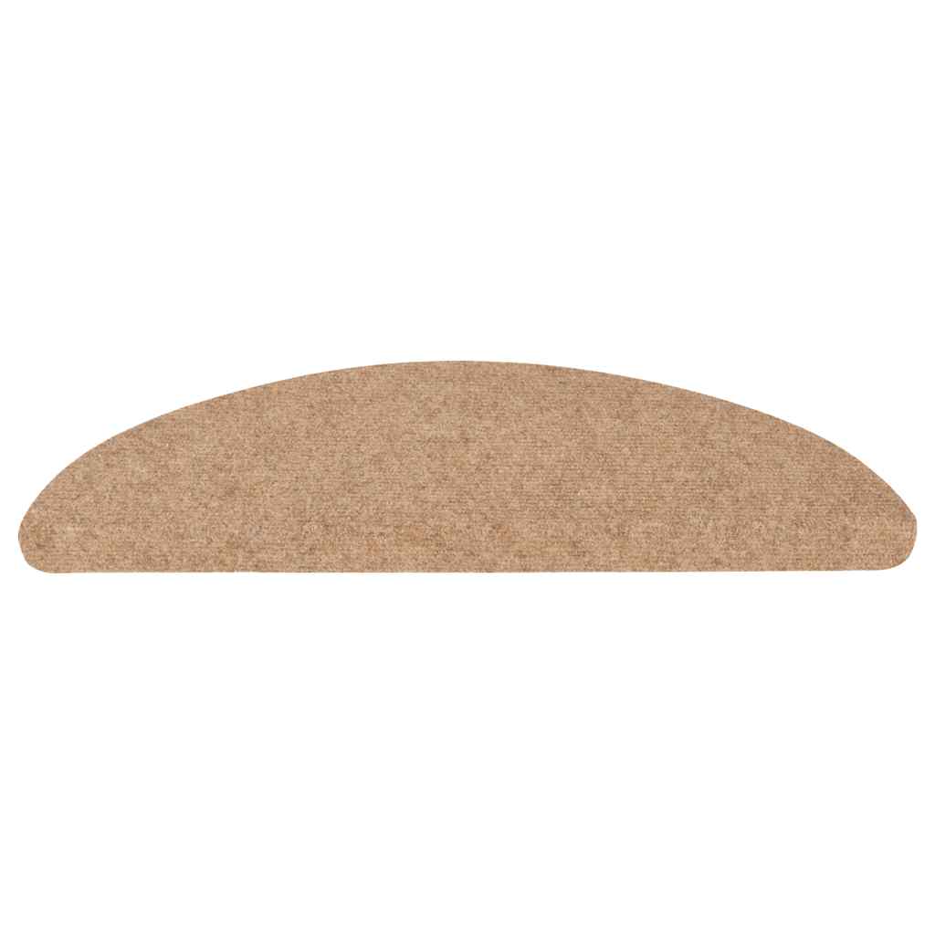 Samolepiace nášľapy na schody 15 ks 56x17x3 cm béžové