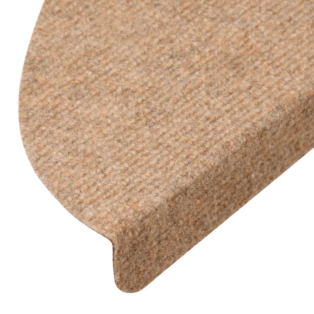 Samolepiace nášľapy na schody 15 ks 56x17x3 cm béžové