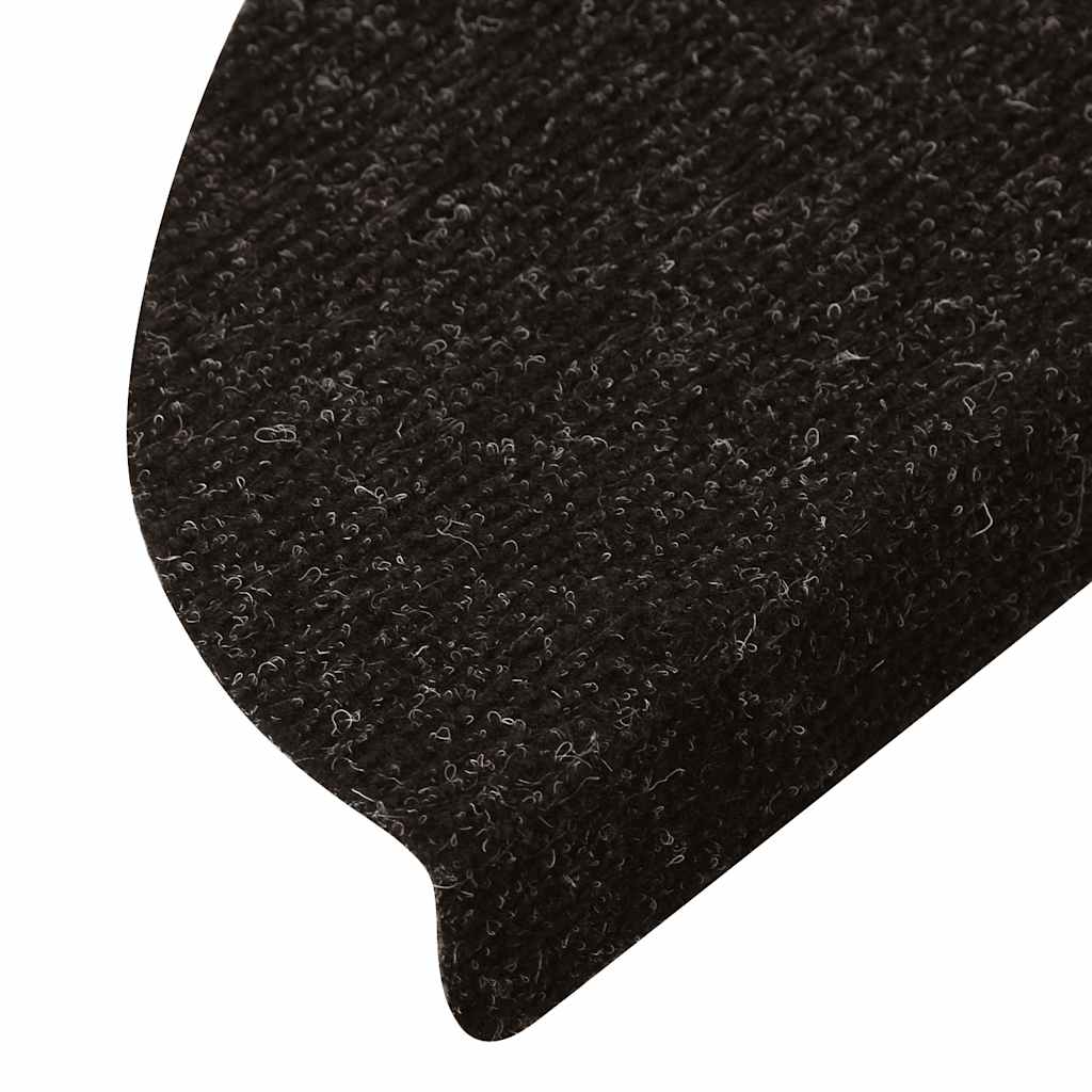 Samolepiace nášľapy na schody 15 ks 56x17x3 cm antracitové