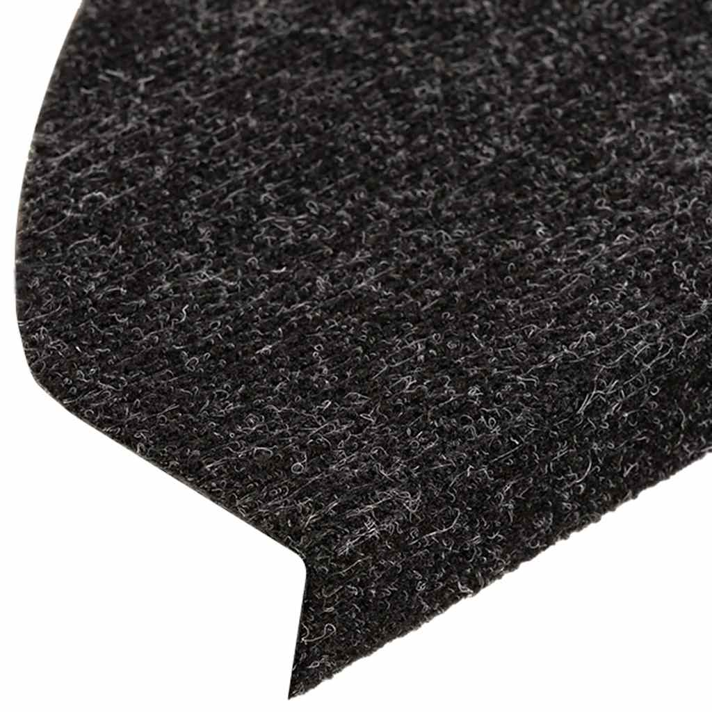 Samolepiace nášľapy na schody 15 ks 65x22,5x3,5 cm antracitové
