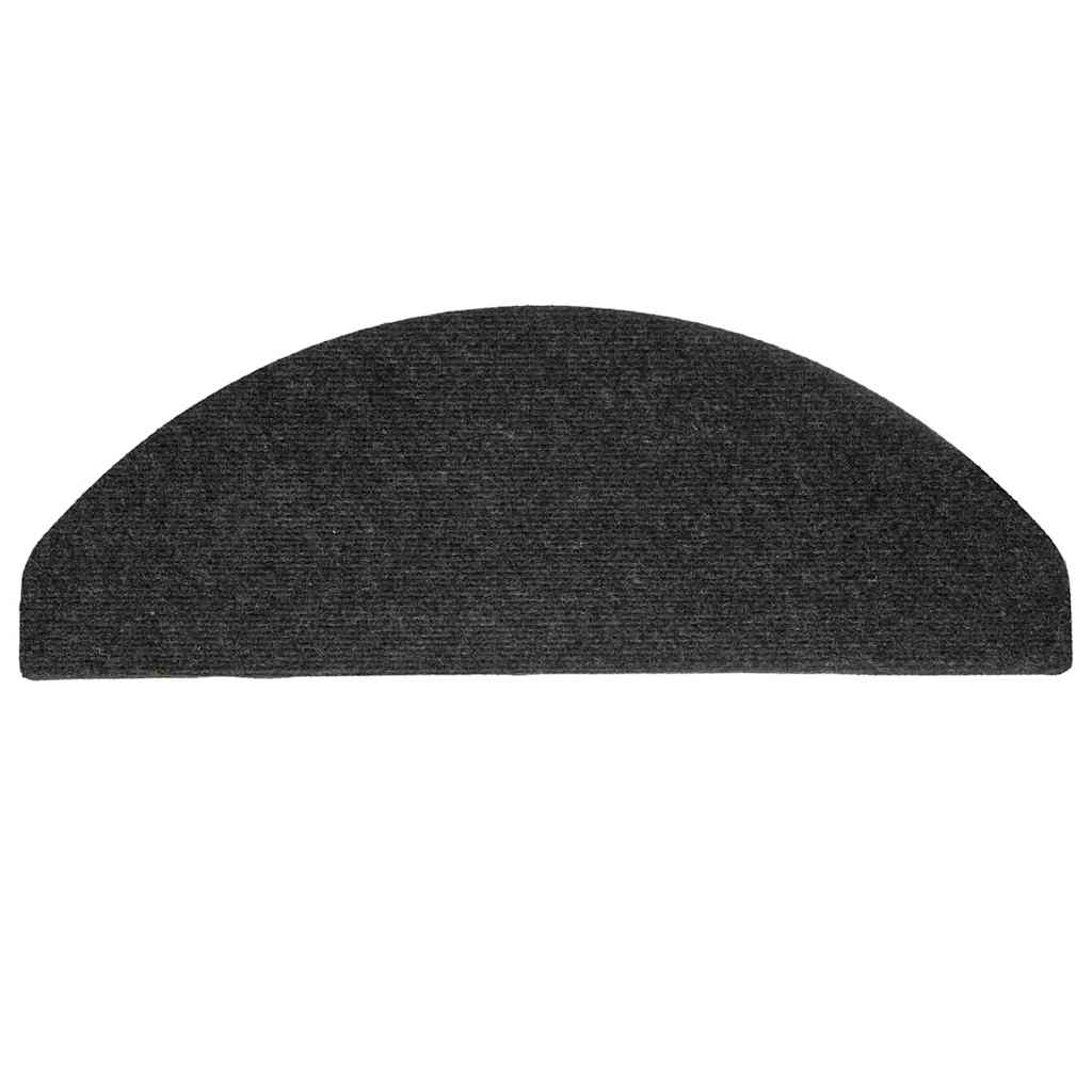 Samolepiace nášľapy na schody 15 ks 65x22,5x3,5 cm čierne