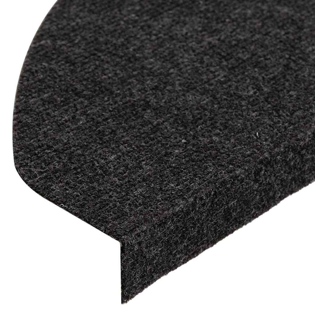 Samolepiace nášľapy na schody 15 ks 65x22,5x3,5 cm čierne