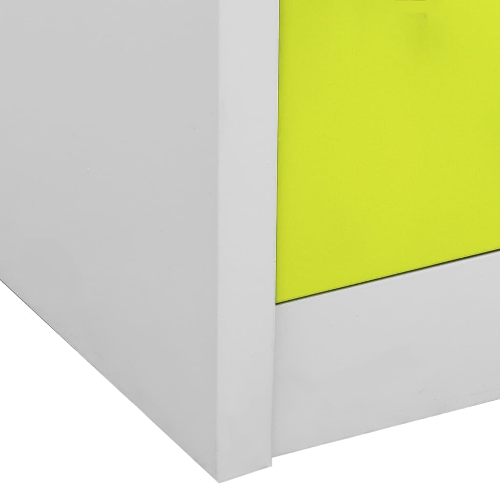 Uzamykacie skrinky 2 ks bledosivé a zelené 90x45x92,5 cm oceľové