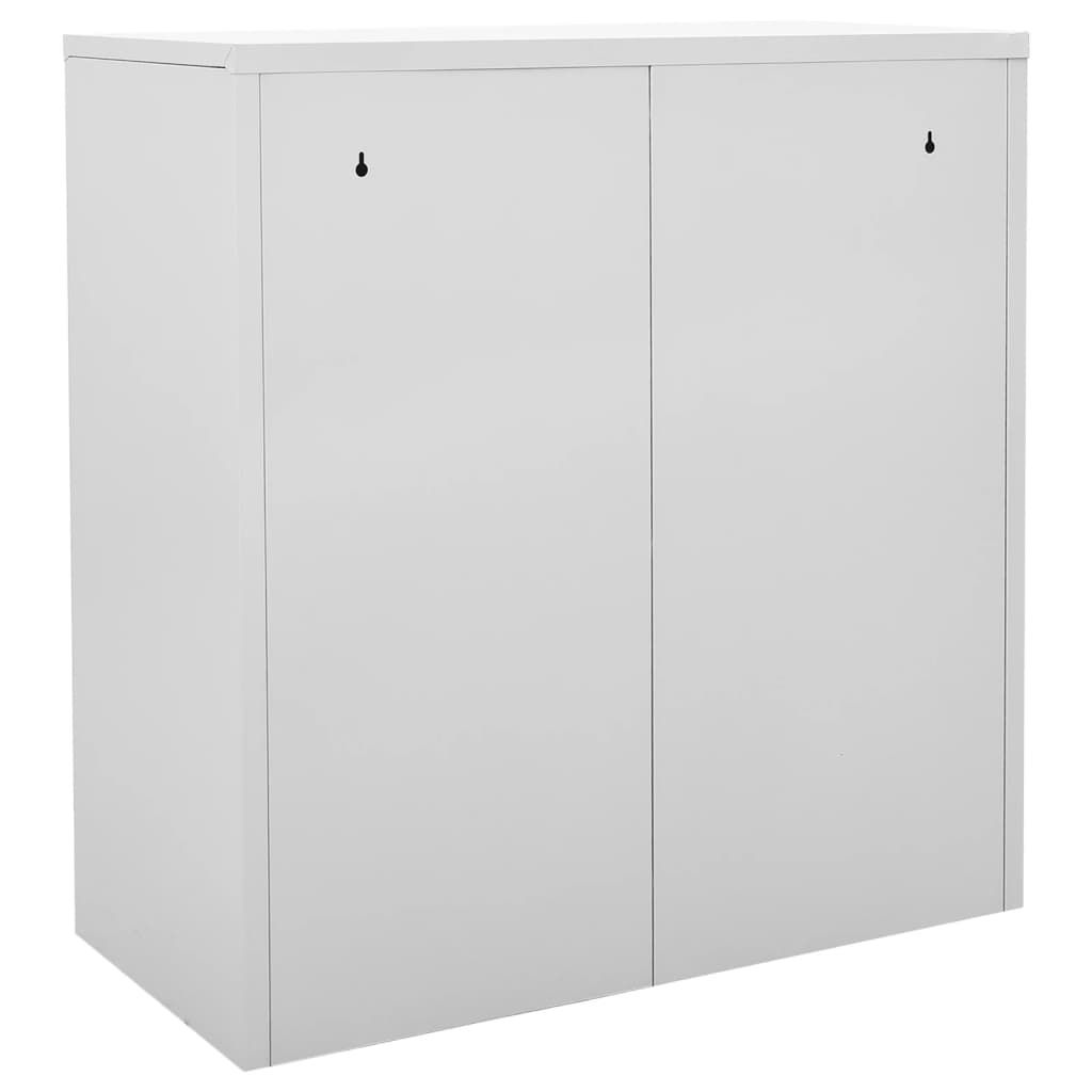 Uzamykacie skrinky 2 ks bledosivé a červené 90x45x92,5 cm oceľové