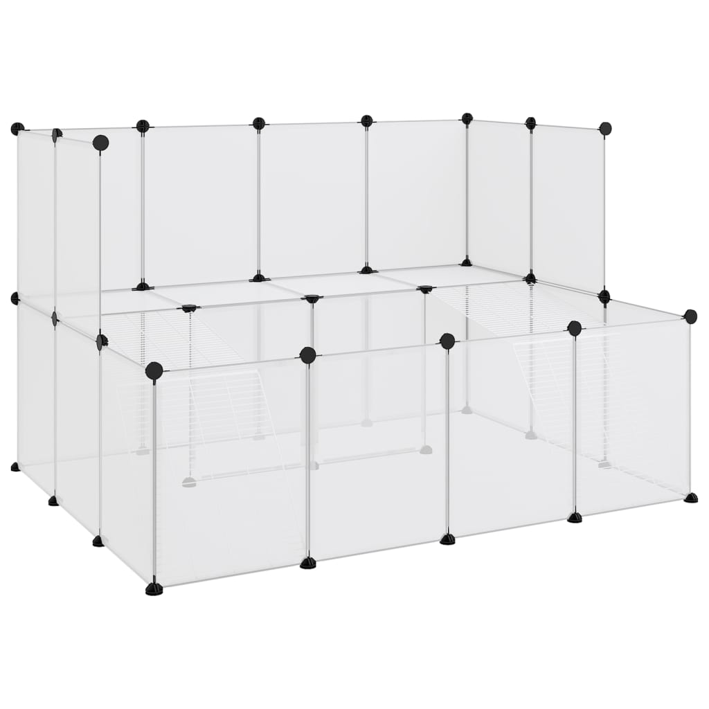 Klietka pre malé zvieratá priehľadná 143x107x93 cm PP a oceľ