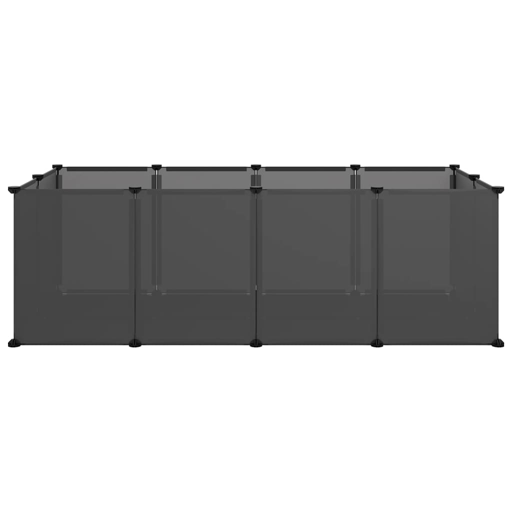 Klietka pre malé zvieratá čierna 144x74x46,5 cm PP a oceľ