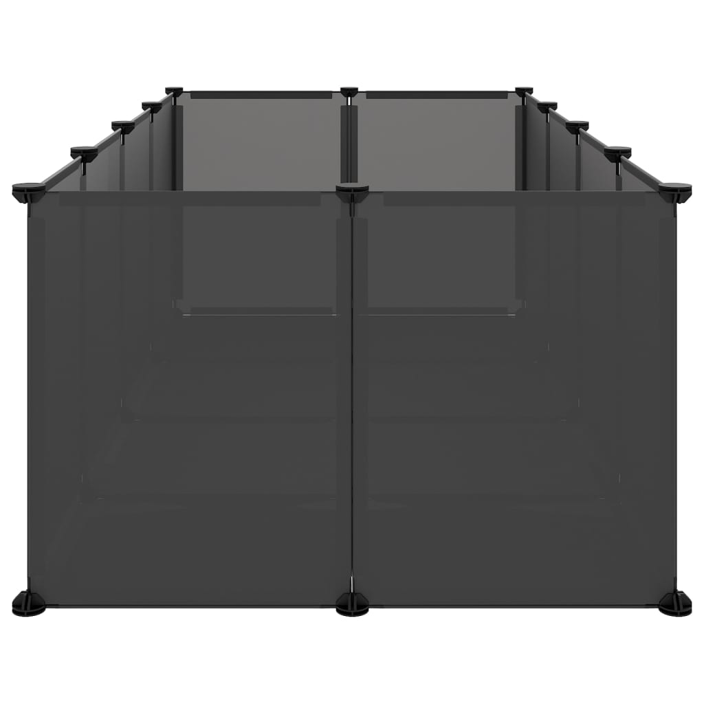 Klietka pre malé zvieratá čierna 144x74x46,5 cm PP a oceľ