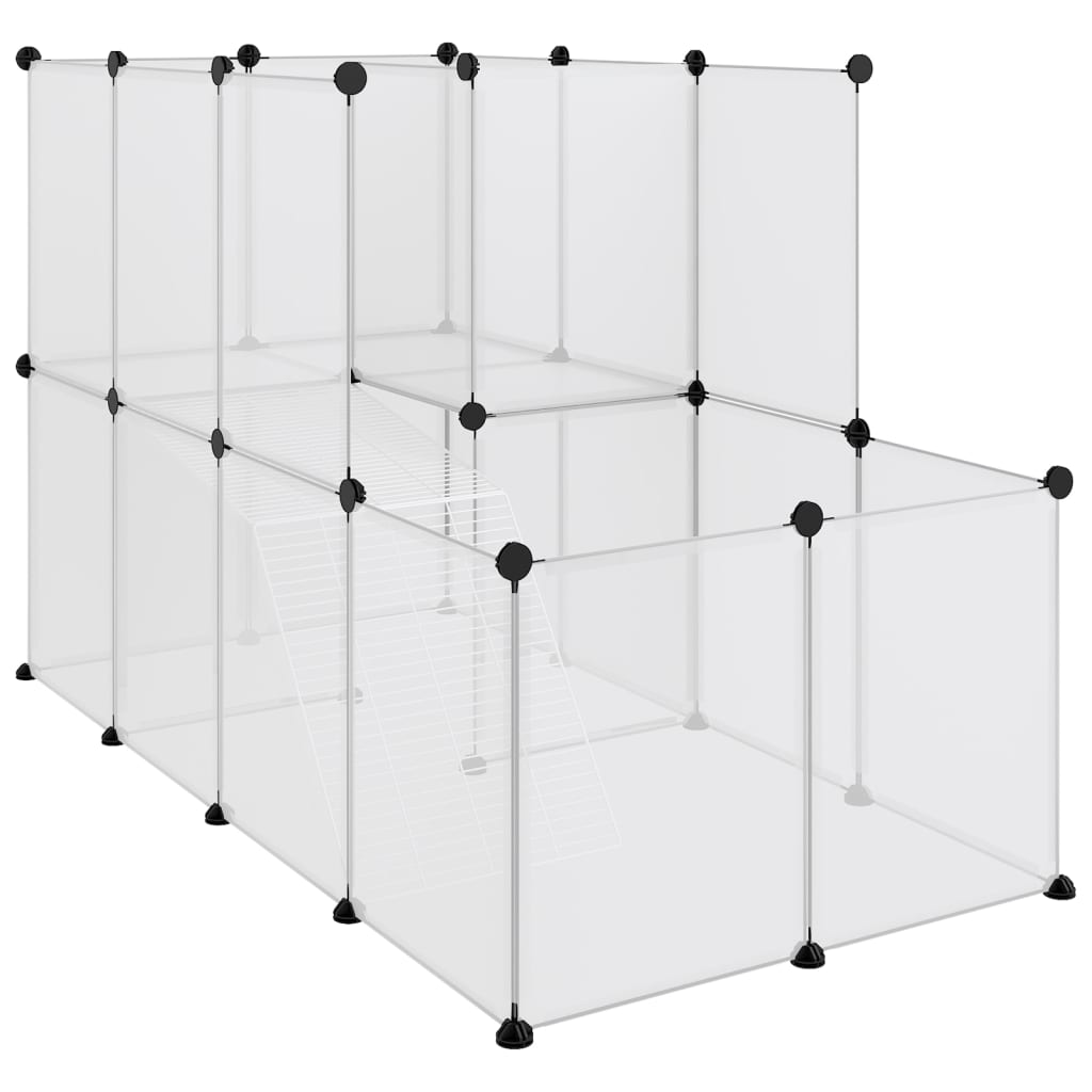 Klietka pre malé zvieratá priehľadná 142x74x93 cm PP a oceľ