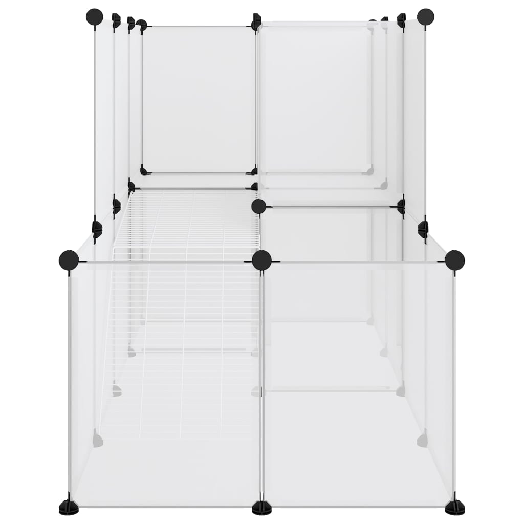 Klietka pre malé zvieratá priehľadná 142x74x93 cm PP a oceľ