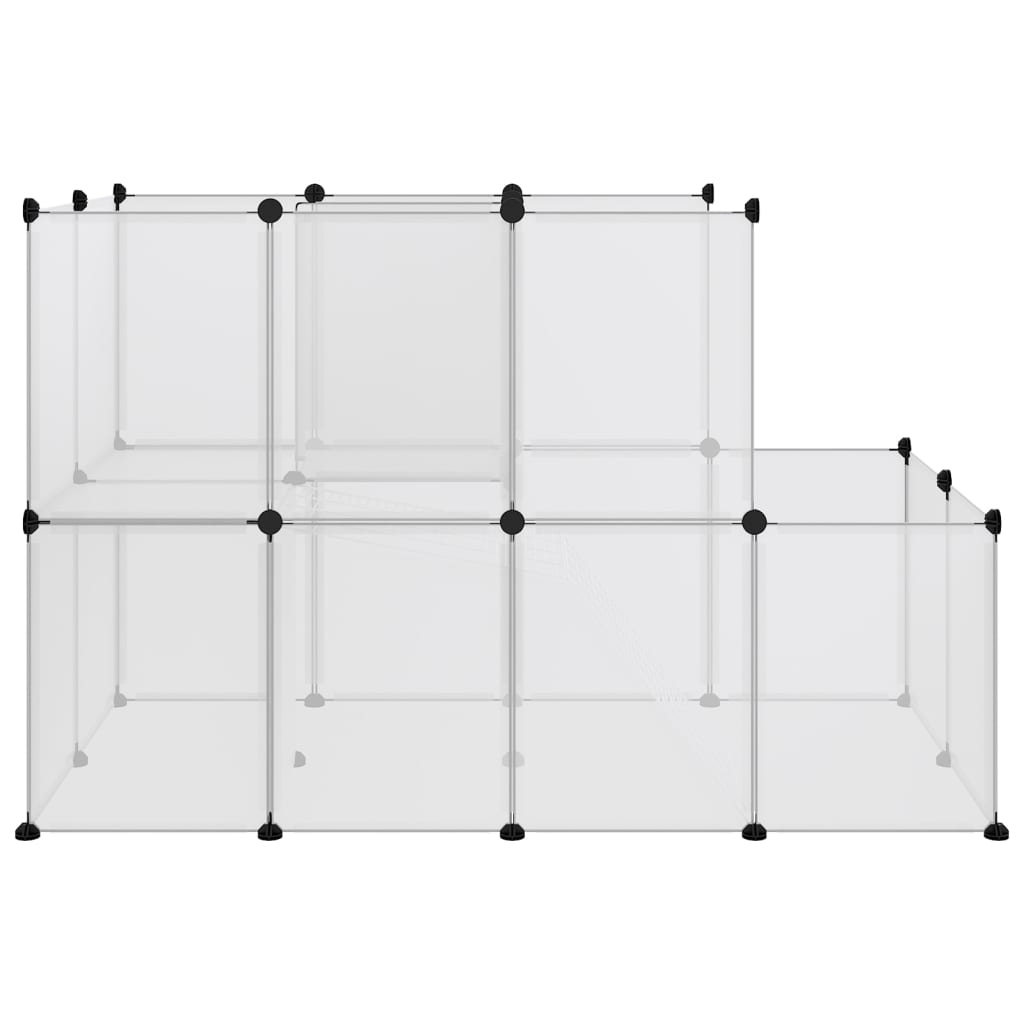 Klietka pre malé zvieratá priehľadná 142x74x93 cm PP a oceľ