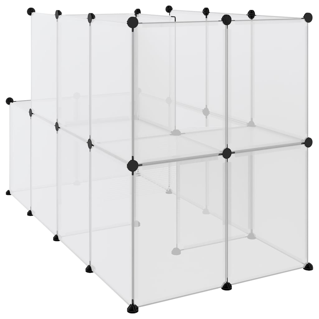 Klietka pre malé zvieratá priehľadná 142x74x93 cm PP a oceľ