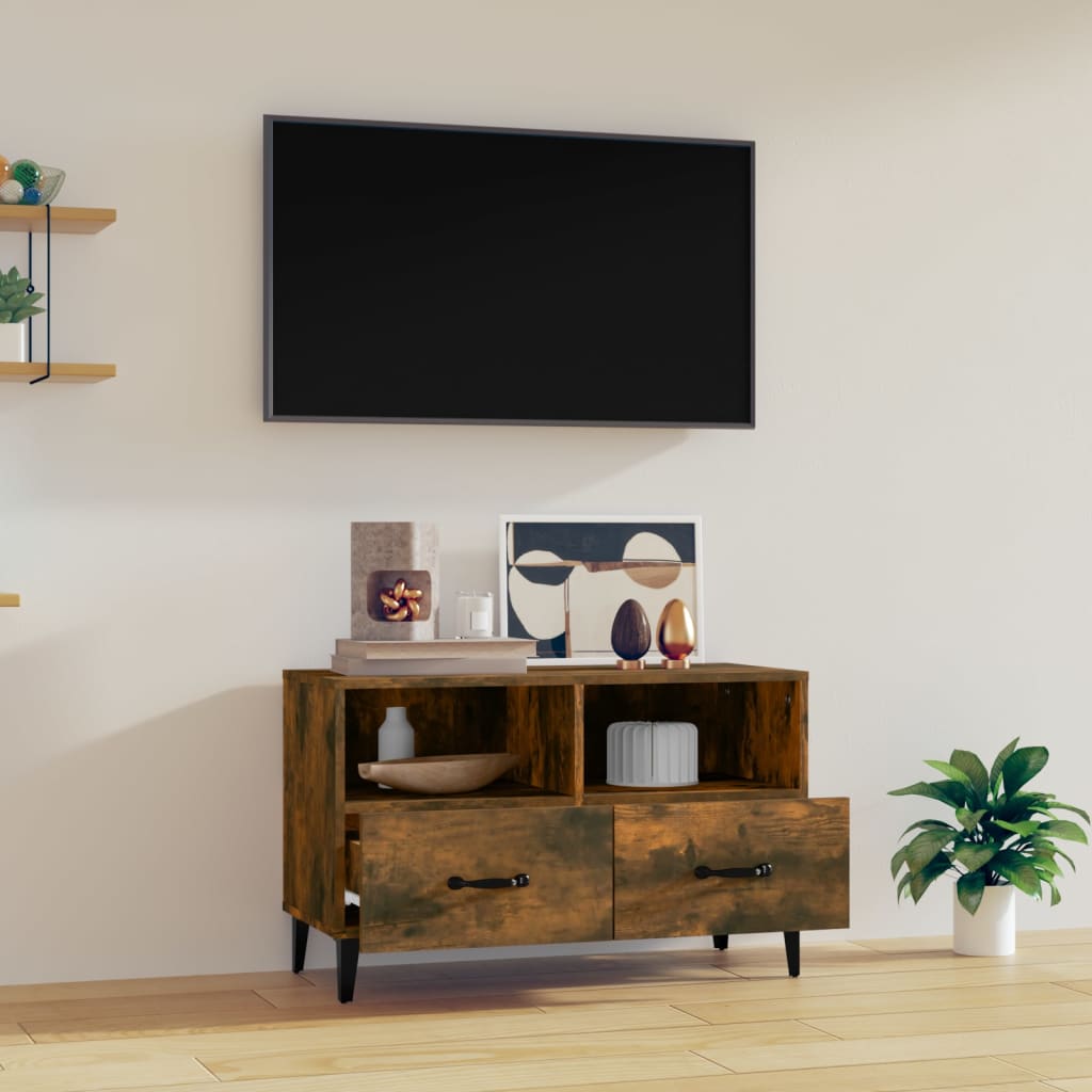 TV skrinka dymový dub 80x36x50 cm spracované drevo
