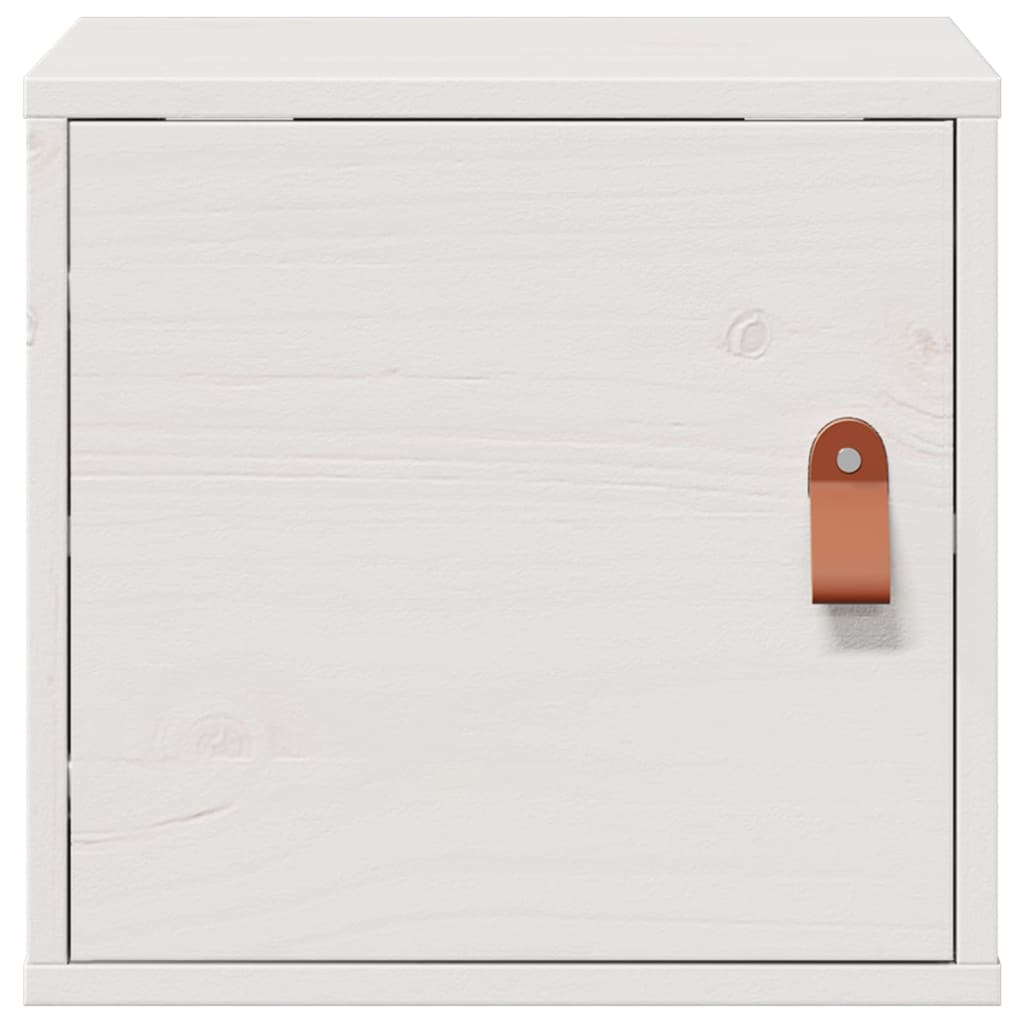 Nástenné skrinky 2 ks biele 31,5x30x30 cm masívna borovica