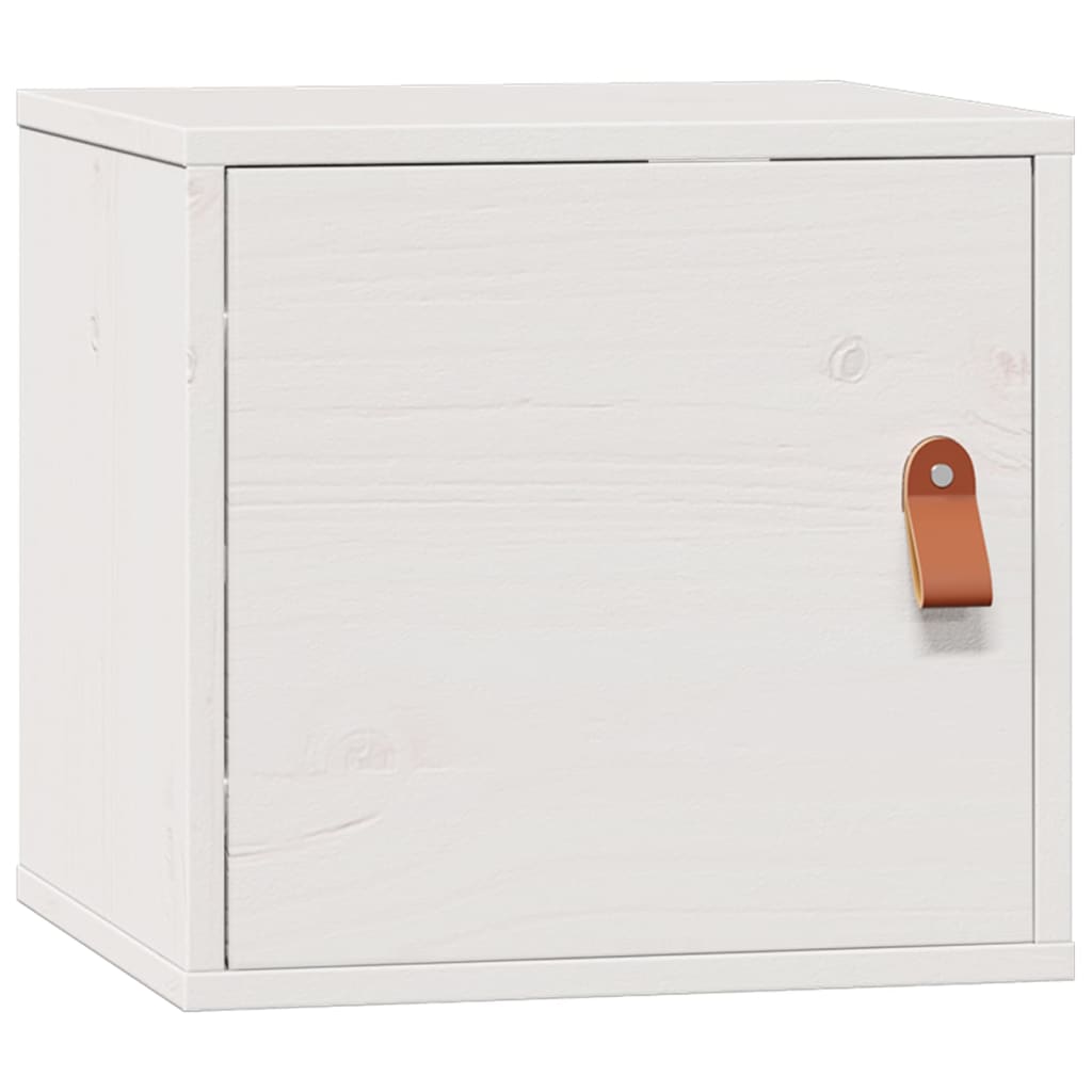 Nástenné skrinky 2 ks biele 31,5x30x30 cm masívna borovica