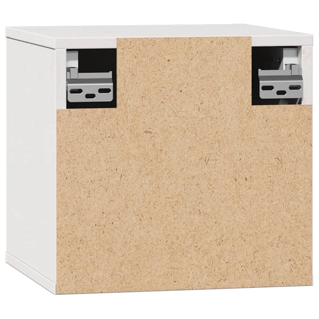 Nástenné skrinky 2 ks biele 31,5x30x30 cm masívna borovica