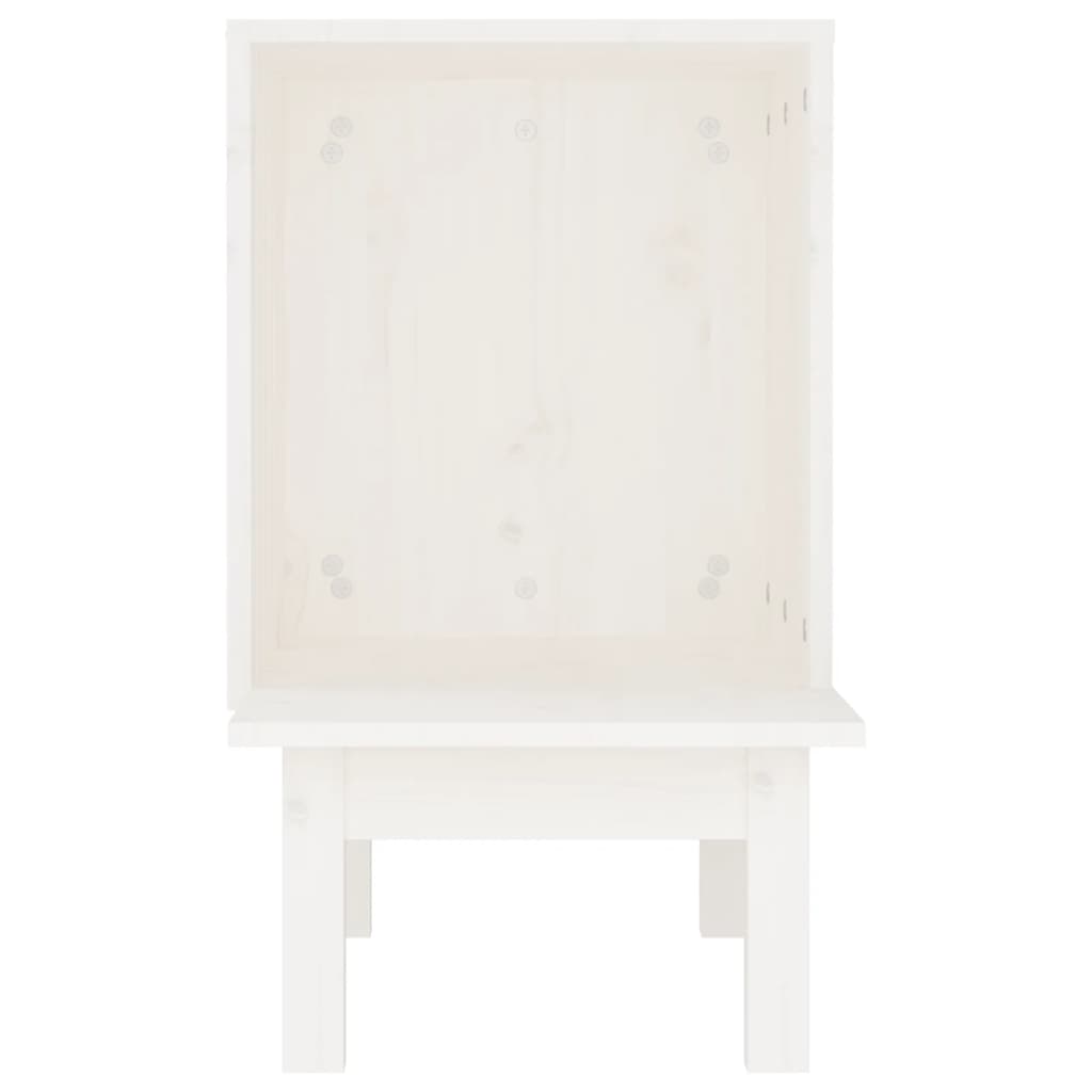 Mačací domček biely 60x36x60 cm borovicový masív