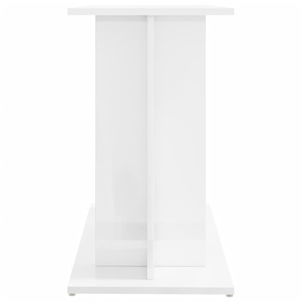 Stojan na akvárium lesklý biely 80x35x60 cm kompozitné drevo