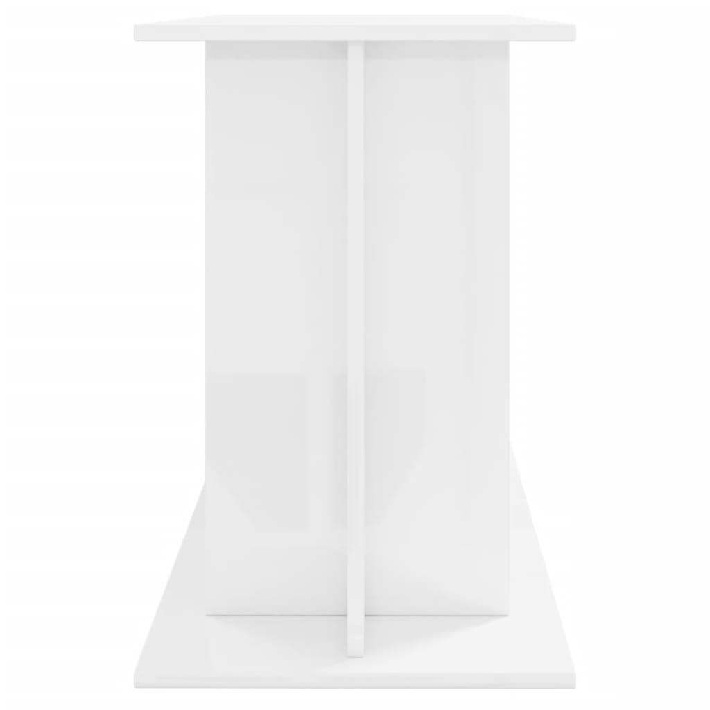 Stojan na akvárium lesklý biely 120x40x60 cm kompozitné drevo