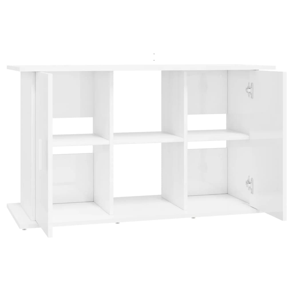 Stojan na akvárium vysoký lesk biely 101x41x58 cm kompoz. drevo