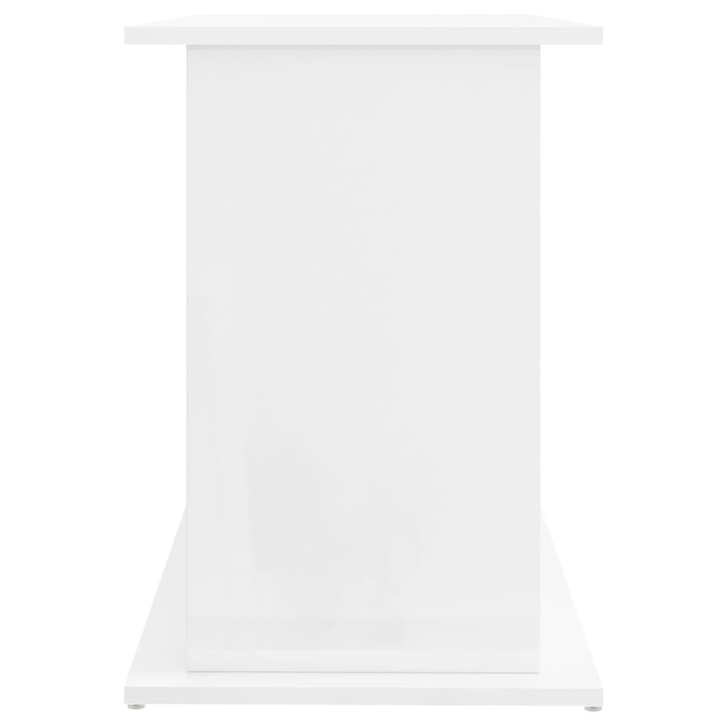 Stojan na akvárium vysoký lesk biely 101x41x58 cm kompoz. drevo
