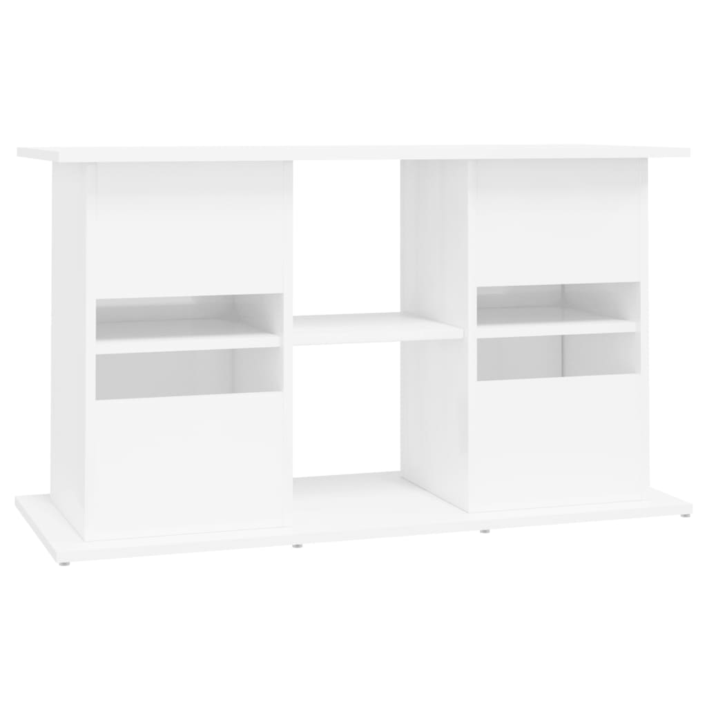 Stojan na akvárium vysoký lesk biely 101x41x58 cm kompoz. drevo